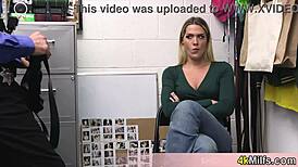 Blonde Housewife's Stealing Leads To Mall Cop Action