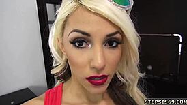 Suspended step sis gets busted in hardcore teen anal POV taboo fuck