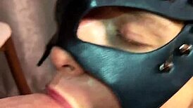 Petite Redhead Bitch in Black Pantyhose Deepthroats to Mouthful Cumshot