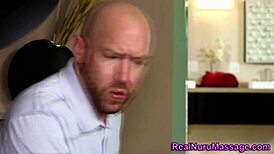 Dude that nuru masseuse slurps my rod like a pro handjob queen!