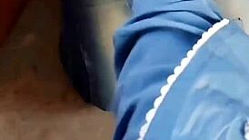 Kneeling in Public I Worship Her Feet and Jeans in Total Humiliation Orgasm