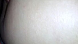 Lucky guy cums on side-lying prostitute's big ass