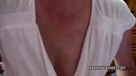 whoa redhead milf layla redd drops to knees for homemade pov cock swallow 😋👅