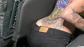 Riskiest public bus sex ever with curvy brazilian wife deepthroating