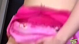 blonde public restroom gloryhole turns into wild anal riding and facial cumshots