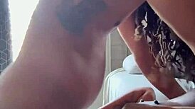 she slips off her ghetto bonnet and deepthroats that big black cock gagging and spitting till facial cumshot