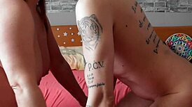 damn, my friend's big tit wife shows up and takes this monster cock creampie??