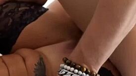 the sexy italian brunette slips into lingerie for a steamy 69 oral session before riding that monster cock hard in missionary