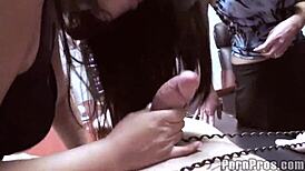 office party erupts into blonde lesbian ffm orgy bang