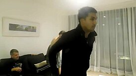 Wife's Juicy Ass Filled with Cum by Plumber Behind Husband's Back