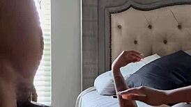 she slips off her ghetto bonnet and deepthroats that big black cock gagging and spitting till facial cumshot