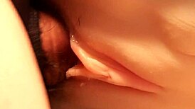 Rear Cock Enters Shaved Fuck Doll Pussy For Double Anal Penetration Handjob Close-Up
