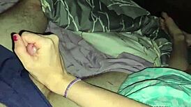 wife jerks blows fucks cum covered shaved asshole pov