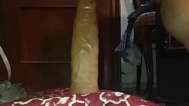 valentina travesti slams dildo deep anal ass solo hard