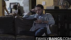 familybangs exotic stepaunt krissy lynn surprises stepnephew jake lingerie ride?