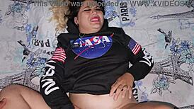 I blast cumshot all over my white latina girl