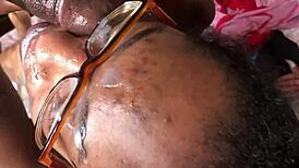 ebony black teen squirts wet pussy rough anal facial from big black cock in webcam couple masturbation