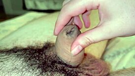 Humiliating my stepbrother's tiny penis in close-up homemade POV massage!