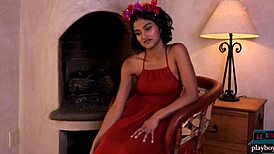 indian milf angel constance strips curves teasingly