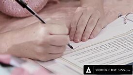 gabbie carter sneaks in to fuck blake blossom's room 😈