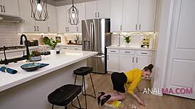 butt plugged milf erin everheart waits for stepson anal dig