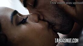 cheating ebony wife rides delivery guy's black cock deep