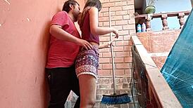 hey neighbor, you see this peruvian latina gettin' her shaved wet pussy doggystyled publicly on the stairs almost caught?