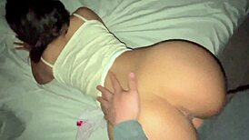 Stepdaughter Tricks Dad With Mom's Pajama For Rough Bed Fuck!