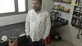 Desi Kavita Bhabhi's Kitchen Fuck Hides Saggy Tits Surprise