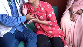 Indian doctor seduces horny patient in hospital bed with dirty hindi talk and intense pussy fucking session