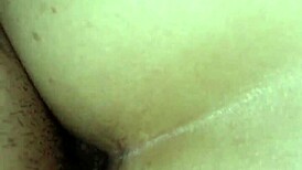 Chubby Japanese ass takes bareback pounding and creampie doggystyle