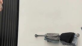 oh god, barely legal sweetie strips wild in store cabin shopping