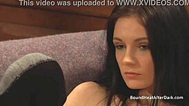 curvy big boobs lesbian slaves finger pussies lick clits and orgasm in bondage