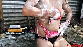 indian couple sneaks bathroom fuck squirting wildly localsex31