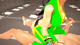 STREET FIGHTER LAURA BENDS FOR EPIC ANAL ASSFUCKING BEATDOWN!