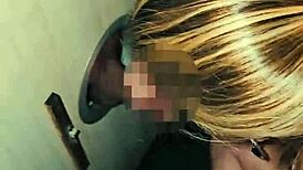 i sucked a huge endowed cock thru gloryhole at swing house an' he exploded cum in ma mouth