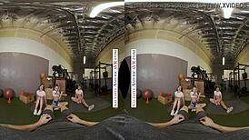 oh man these naughty babes kyler quinn and paige owens tag team my gym cock so good