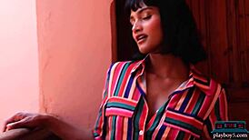 indian milf angel constance strips curves teasingly