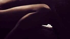 homemade black babe's best tight pussy rides moaning in cowgirl on bed