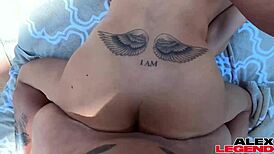 slim mature shay sights bounces wet on fat cock poolside