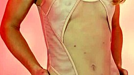 Mariemur Tries On Sexy Lingerie While Bound in Latex and Chained Tight