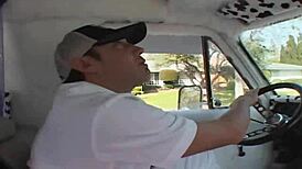 Lexi Belle bends over for ice cream man's rough anal pounding!