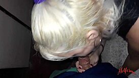 Chubby BBW Slut Sucks Cum Then Fucks Boy Bareback!