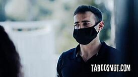 cheating ebony wife rides delivery guy's black cock deep