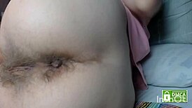 Hairy Toy Plunges Deep in Hairy Ass with Silent Fart Burst!