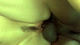 She Rubs Cum Deep Into Hairy Pussy After Black Cock Creampie