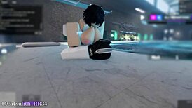 shy big tits girl bent over pool edge takes rough doggystyle pounding from monster cock follower