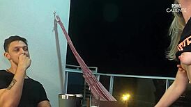 Married slut sucks me off in front of cuckold then slams down hard on my cock