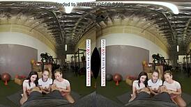 oh man these naughty babes kyler quinn and paige owens tag team my gym cock so good