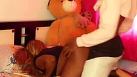 Surprise Stepsister in Bedroom Leads to Intense Passionate Encounter